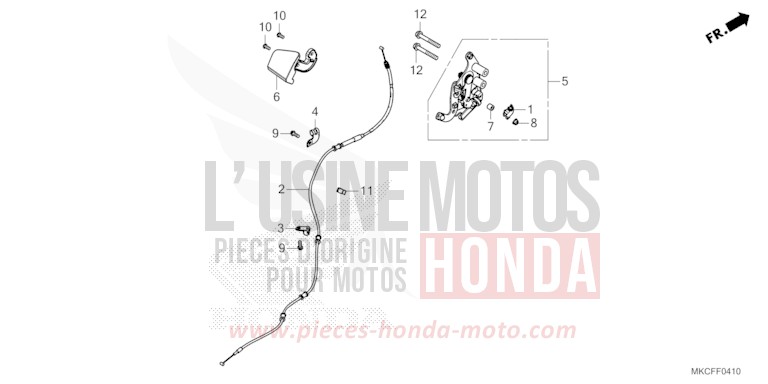 PARKING BRAKE LEVER for Gold Wing PEARL GLARE WHITE (NHB53) from 2022